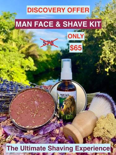 DISCOVERY OFFER- Man Face and Red Clay Shave Kit